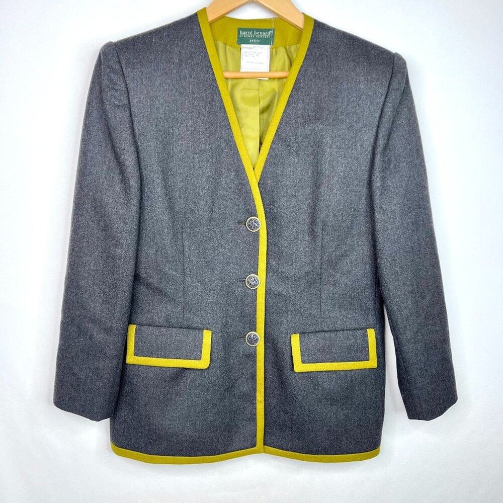 Harve Benard Grey & Green Blazer 10